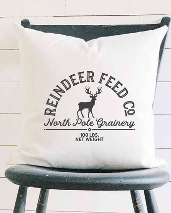 Reindeer Feed Co. - Square Canvas Pillow