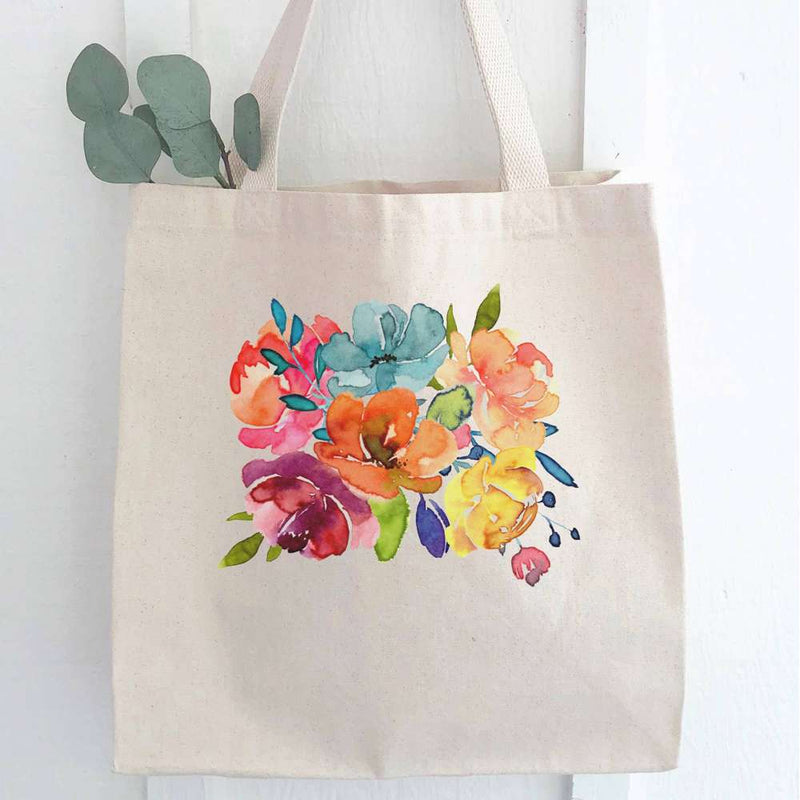 Summer Flower Bouquet - Canvas Tote Bag