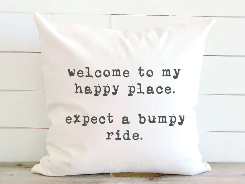 Happy Place - Square Canvas Pillow