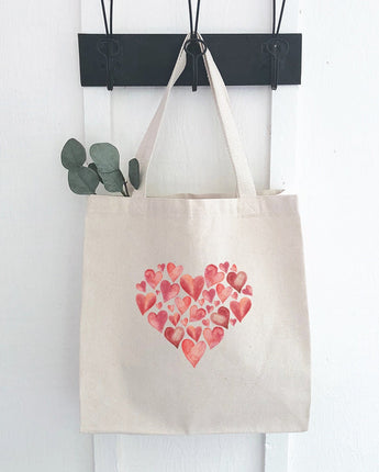 Canvas Tote Bag Heart of Hearts – Durable 14 Inch Reusable Market Tote