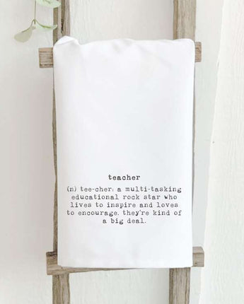 Teacher Definition - Cotton Tea Towel