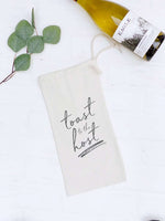 Toast to the Host - Canvas Wine Bag