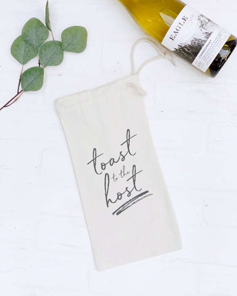 Toast to the Host - Canvas Wine Bag