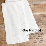 Welcome to Our Cabin (Trees) - Cotton Tea Towel