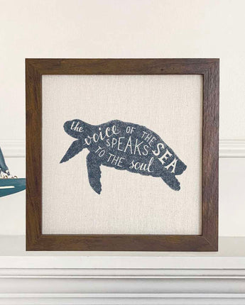 The Voice of the Sea (Turtle) - Framed Sign
