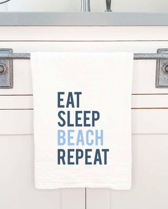 Eat Sleep Beach Repeat - Cotton Tea Towel