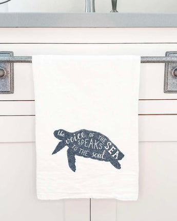 The Voice of the Sea (Turtle) - Cotton Tea Towel