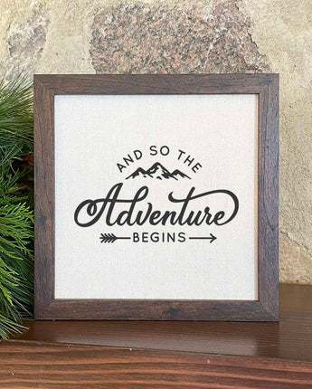 And so the Adventure Begins - Framed Sign