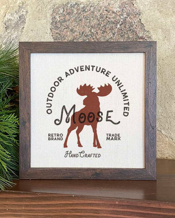 Moose Badge - Framed Sign